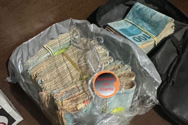 Operação da PC e PM contra o tráfico, apreende mais de 50 mil em dinheiro na manhã desta terça-feira em Formosa-Go.