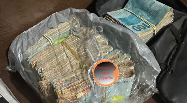 Operação da PC e PM contra o tráfico, apreende mais de 50 mil em dinheiro na manhã desta terça-feira em Formosa-Go.
