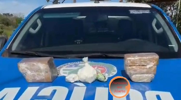 Durante Operação Carnaval em São João D" Aliança, Policiamento Rodoviário, prende traficante  com maconha e cocaína.