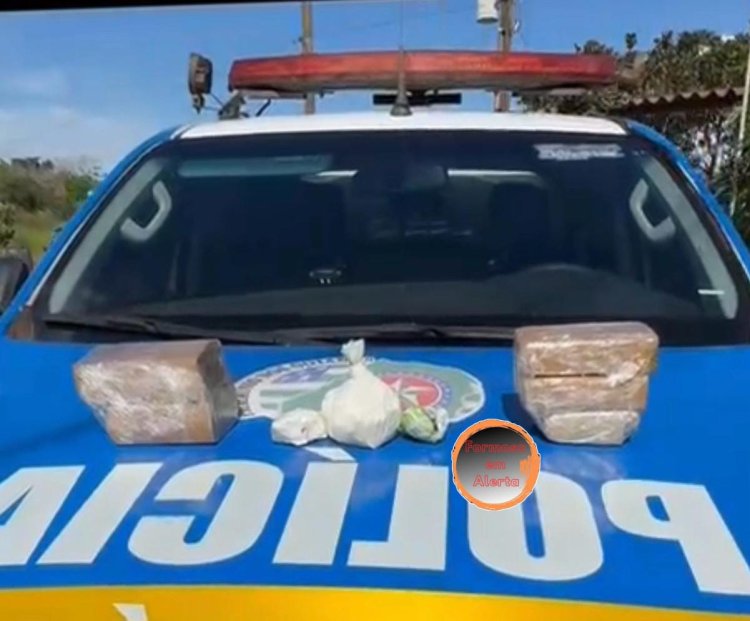 Durante Operação Carnaval em São João D" Aliança, Policiamento Rodoviário, prende traficante  com maconha e cocaína.