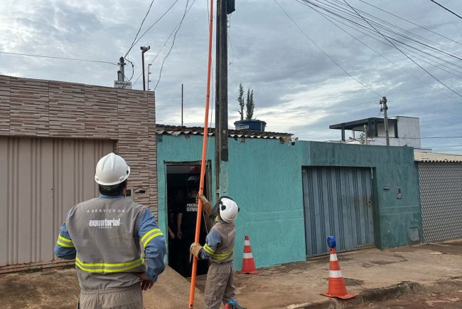 Indivíduo é preso em flagrante pela Polícia Civil, por gato em energia elétrica e ainda fazer ameaças aos funcionários da Equatorial.