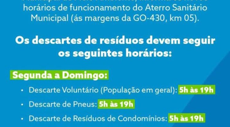 Após matéria do Site Formosa Em Alerta,gerar repercussão sobre a mudança repentina de horários para descartes de entulhos, Administração volta atrás e mantém funcionamento de lixão em finais de semana.