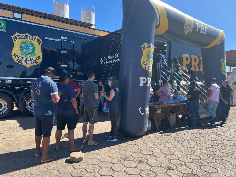 Polícia Rodoviária Federal realiza ação COMANDO DE SAÚDE na BR-20.