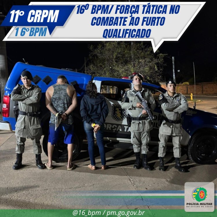 Casal é preso após furtar em supermercado no Parque Vila Verde em Formosa-Go.