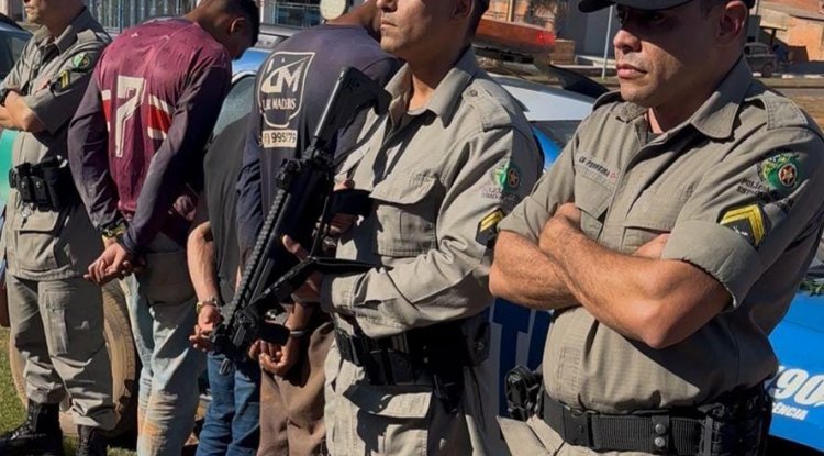 Polícia Militar prende participantes de associação criminosa e recupera produtos furtados em São João D'Aliança-Go.