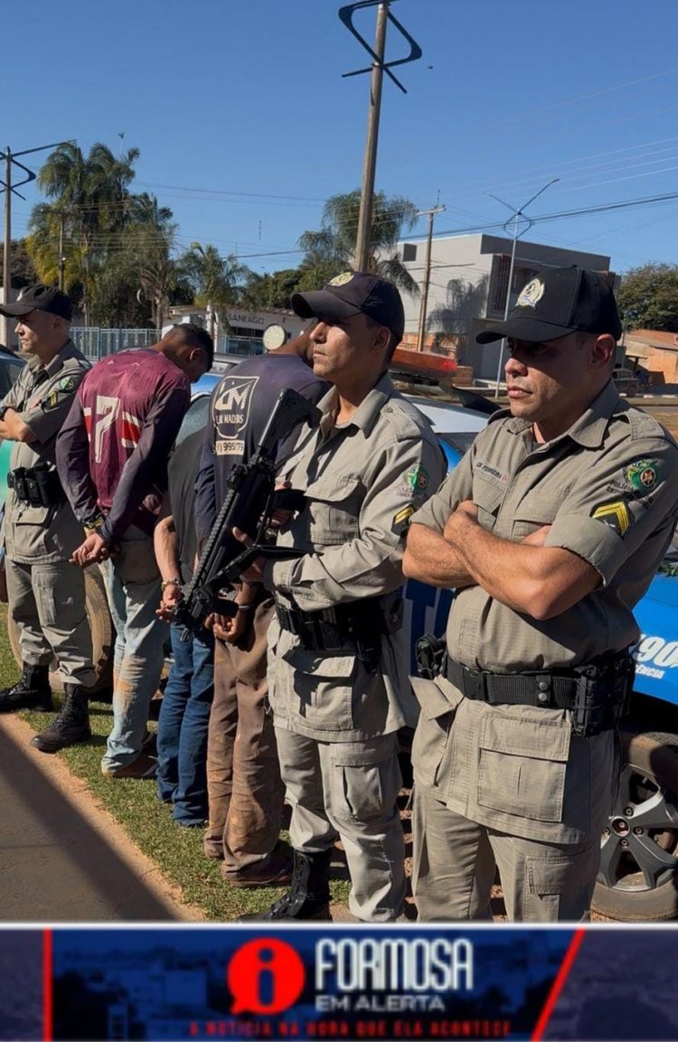 Polícia Militar prende participantes de associação criminosa e recupera produtos furtados em São João D'Aliança-Go.