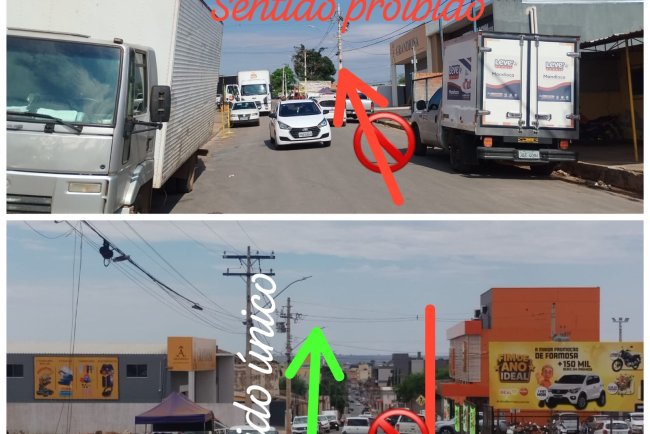 Rua Alta Vidal em Formosa-Go, passará ter sentido único até a igreja matriz.