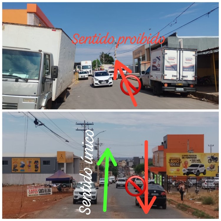 Rua Alta Vidal em Formosa-Go, passará ter sentido único até a igreja matriz.