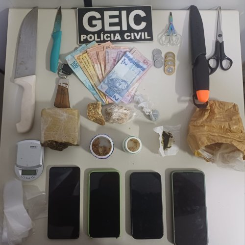 Duas pessoas foram presas pela PC,por  tráfico de drogas em Formosa-Go.