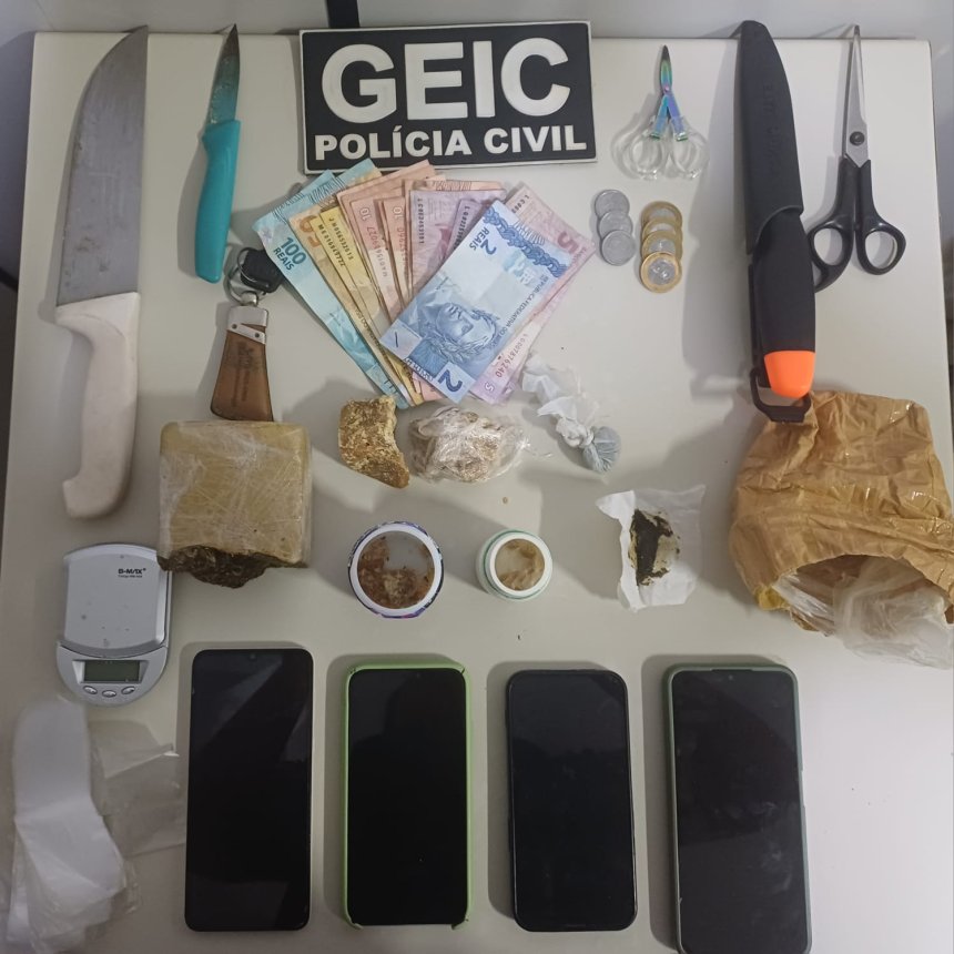 Duas pessoas foram presas pela PC,por  tráfico de drogas em Formosa-Go.
