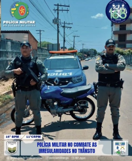 MOTOCICLETA COM IRREGULARIDADES É REMOVIDA AO PÁTIO DA SMT EM FORMOSA