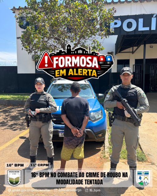 TENTATIVA DE ROUBO: SUSPEITO É DETIDO COM SIMULACRO DE ARMA DE FOGO NO FORMOSINHA