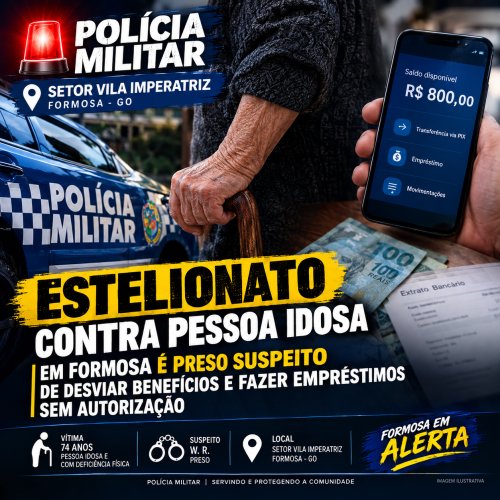 IDOSA DE 74 ANOS TERIA SIDO VÍTIMA DE ESTELIONATO E ABUSO FINANCEIRO EM FORMOSA