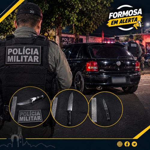 🚨 TRÊS HOMENS SÃO LOCALIZADOS COM ARMAS BRANCAS APÓS AMEAÇAS DE MORTE NO PARQUE DAS LARANJEIRAS, EM FORMOSA