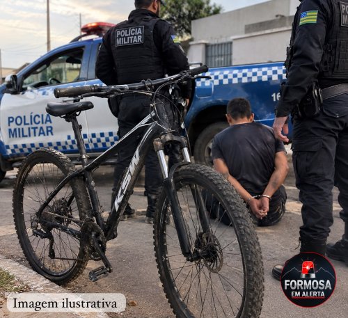 SUSPEITO DE FURTO DE BICICLETA É CONTIDO PELA VÍTIMA NA FORMOSINHA, EM FORMOSA