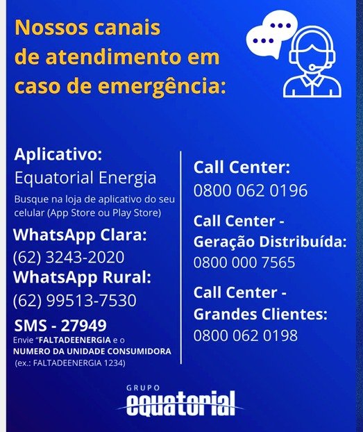 Em Formosa-Go, bandidos tentam aplicar golpes usando falsa comunicação de fatura de energia atrasada.